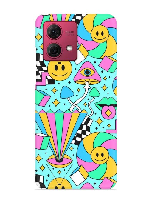 Trippy Rainbow 60S Snap Case for Motorola Moto G84 (5G)