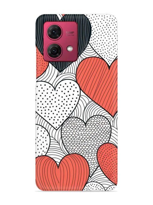 Girly Heart Seamless Snap Case for Motorola Moto G84 (5G)