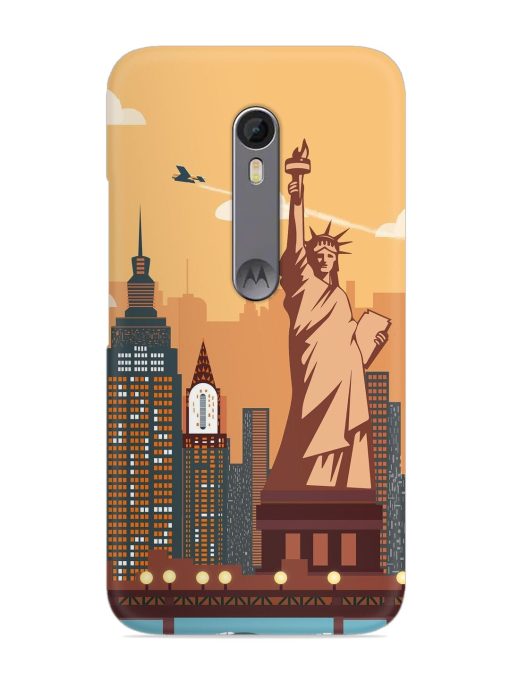 New York Statue Of Liberty Architectural Scenery Snap Case for Motorola Moto X Style Zapvi