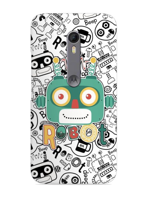 Robot Modern Seamless Pattern Snap Case for Motorola Moto X Style Zapvi