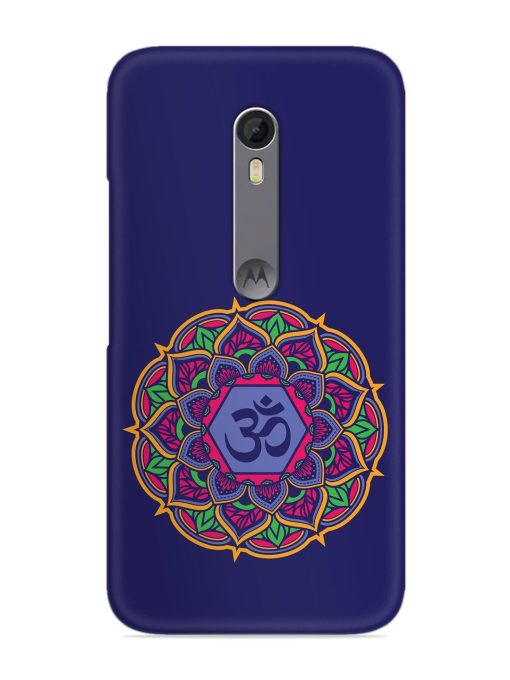 Om Mandala Art Blue Snap Case for Motorola Moto X Style Zapvi