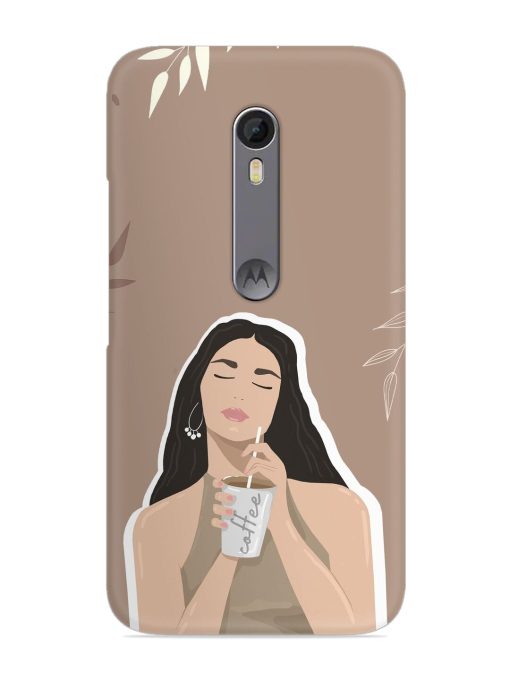 Girl With Coffee Snap Case for Motorola Moto X Style Zapvi