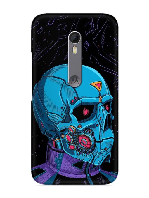 Skull Robo Vector Snap Case for Motorola Moto X Style Zapvi