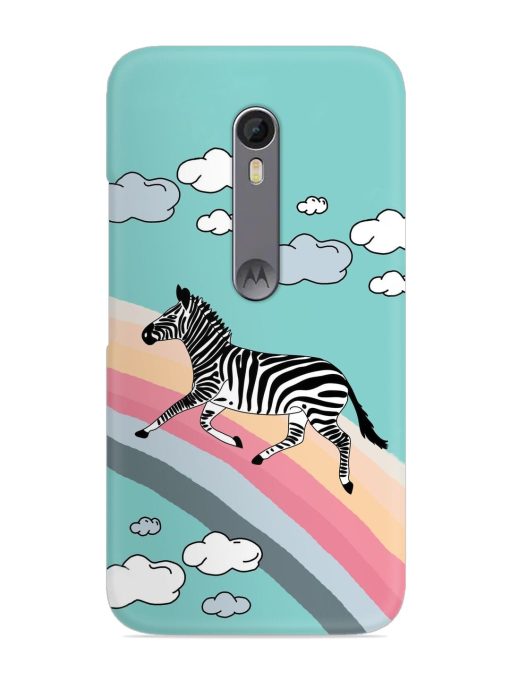 Running Zebra Snap Case for Motorola Moto X Style Zapvi