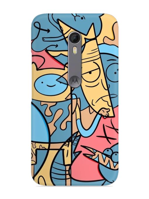 Silly Face Doodle Snap Case for Motorola Moto X Style Zapvi