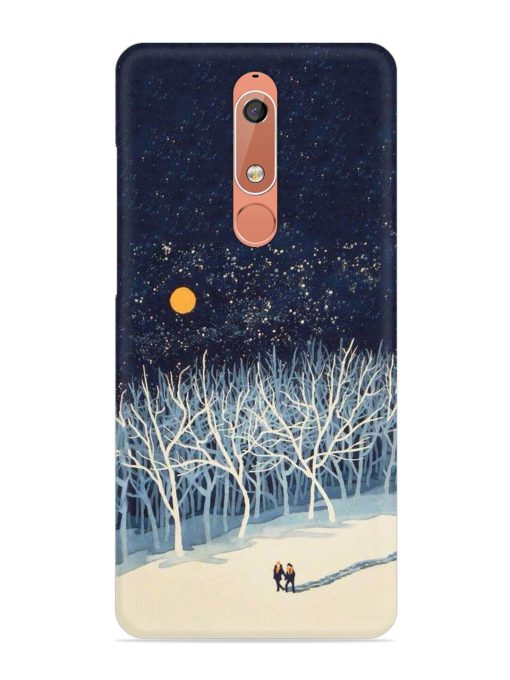 Full Moon Snowshoe Tour Snap Case for Nokia 5.1 Zapvi