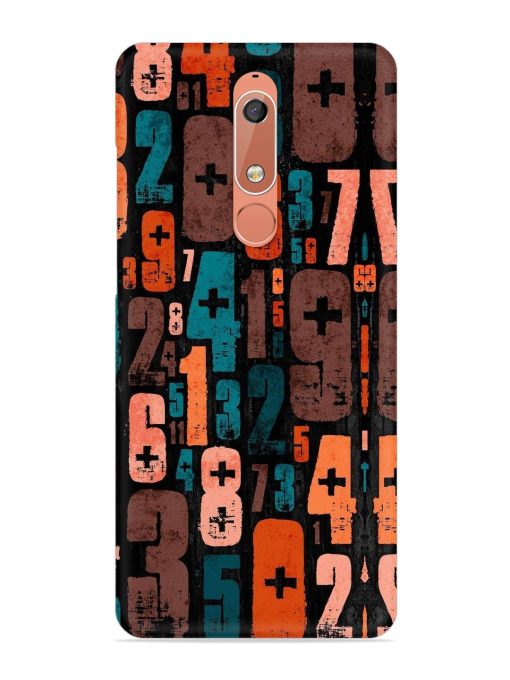 0 To 9 Art Snap Case for Nokia 5.1 Zapvi