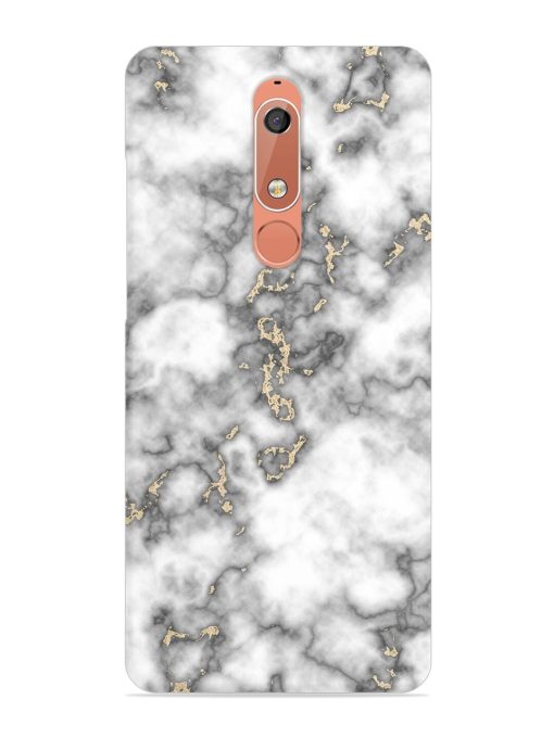 Gray And Gold Marble Snap Case for Nokia 5.1 Zapvi