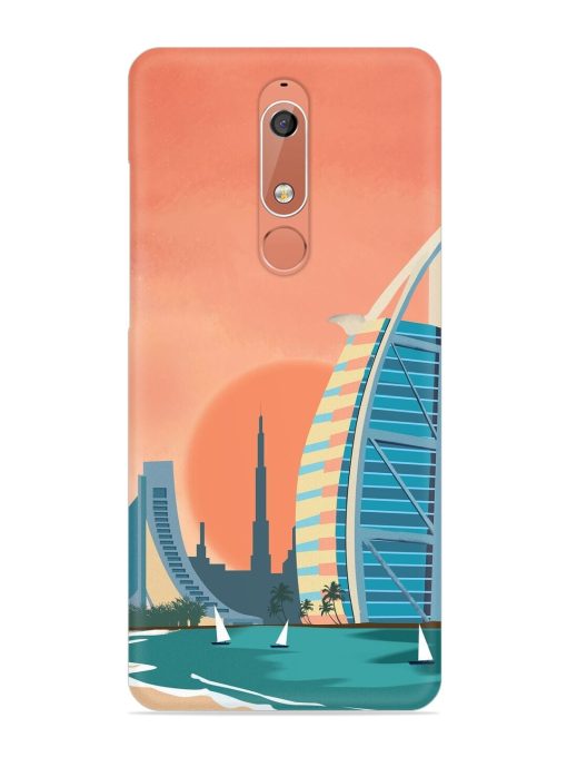 Dubai Architectural Scenery Snap Case for Nokia 5.1 Zapvi