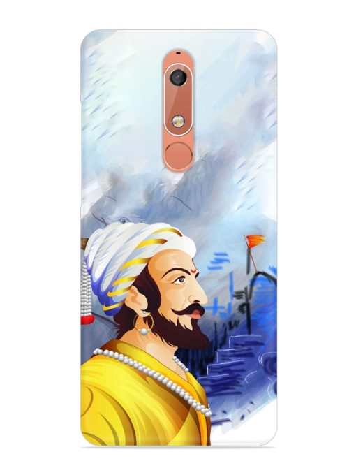 Shivaji Maharaj Color Paint Art Snap Case for Nokia 5.1 Zapvi