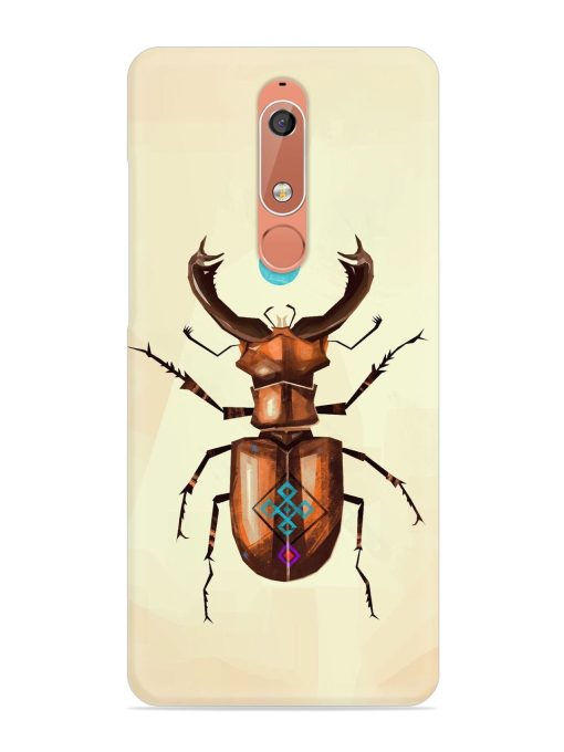 Stag Beetle Vector Snap Case for Nokia 5.1 Zapvi