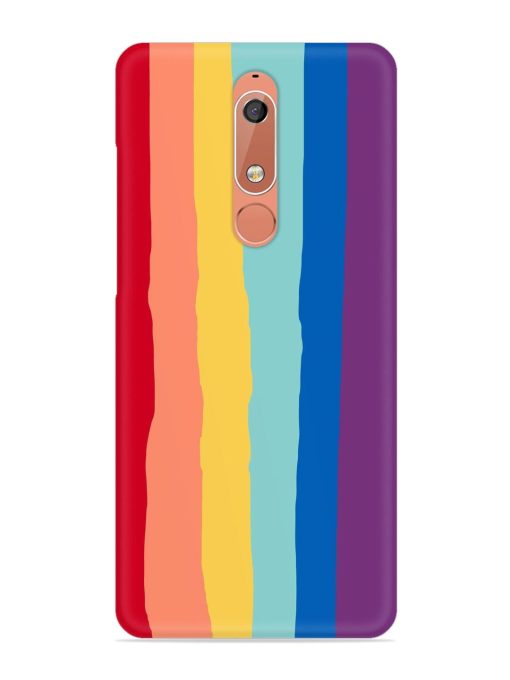 Rainbow Genuine Liquid Snap Case for Nokia 5.1 Zapvi