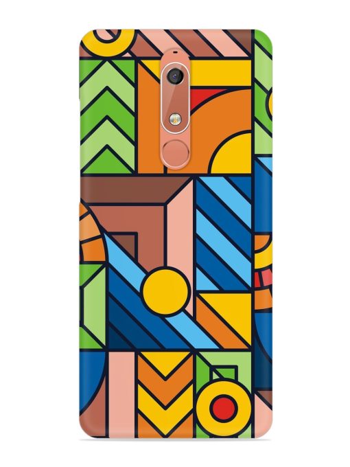 Colorful Geometric Snap Case for Nokia 5.1 Zapvi