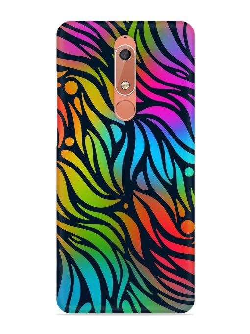 Abstract Leaf Design Snap Case for Nokia 5.1 Zapvi