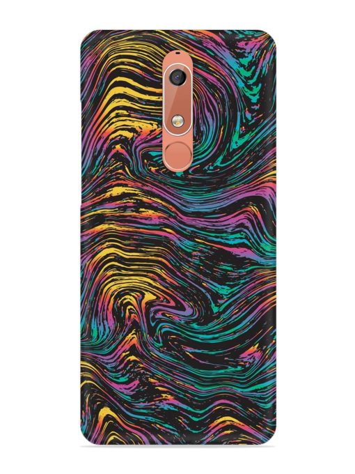 Abstract Liquid Colors Snap Case for Nokia 5.1 Zapvi