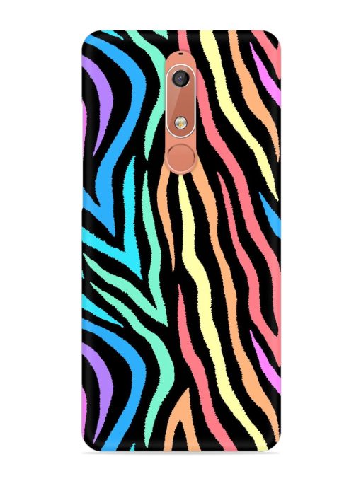 Colorful Abstract Zebra Snap Case for Nokia 5.1 Zapvi