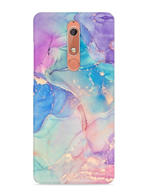 Alcohol Ink Colors Snap Case for Nokia 5.1 Zapvi