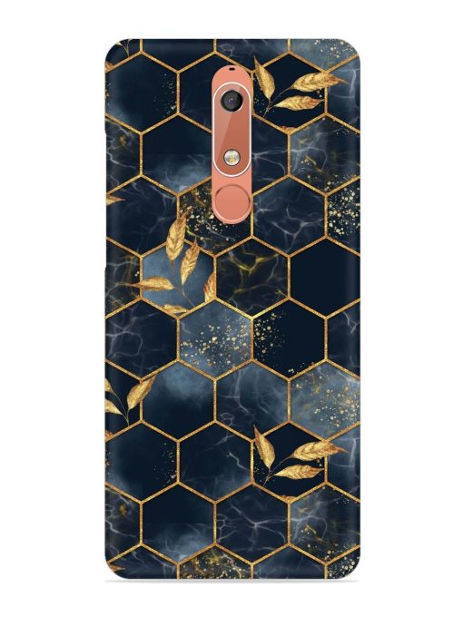 Marble Hexagon Seamless Snap Case for Nokia 5.1 Zapvi