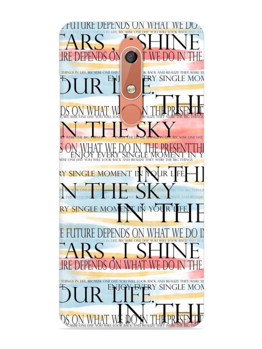 Seamless Slogans Pattern Snap Case for Nokia 5.1