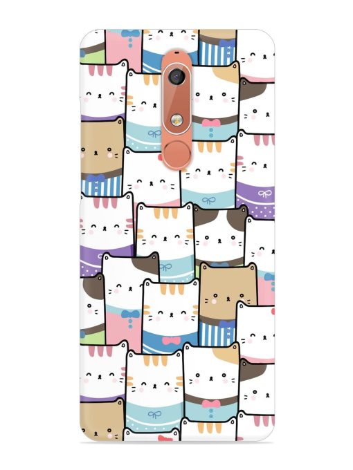 Cute Adorable Cat Snap Case for Nokia 5.1 Zapvi