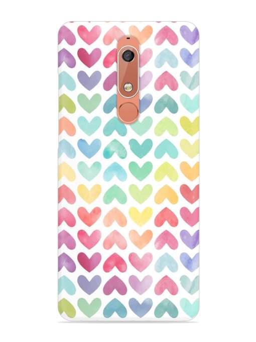 Seamless Colorful Watercolor Snap Case for Nokia 5.1 Zapvi