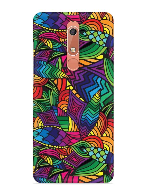 Abstract Multicolor Seamless Snap Case for Nokia 5.1 Zapvi