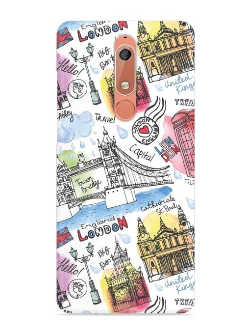 Vector London Landmark Snap Case for Nokia 5.1 Zapvi