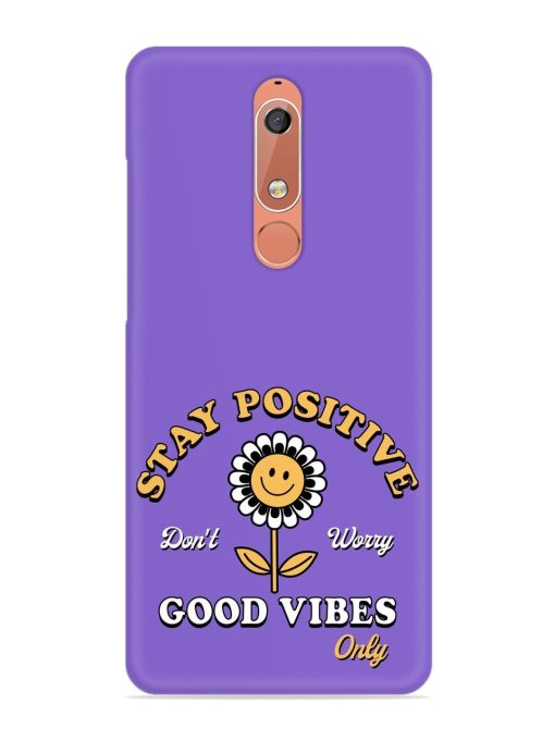 Retro Positive Flower Snap Case for Nokia 5.1