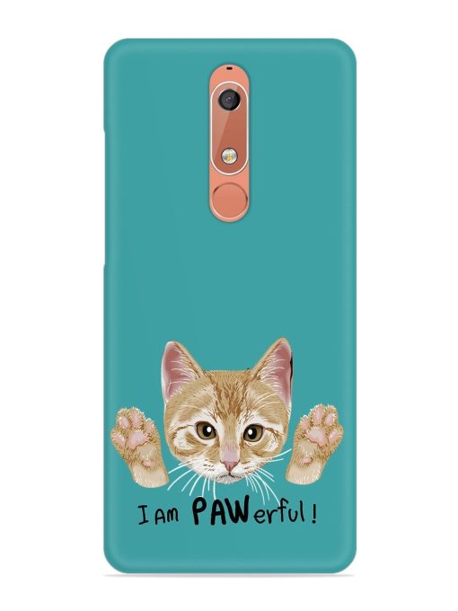 Typography Slogan Cat Snap Case for Nokia 5.1