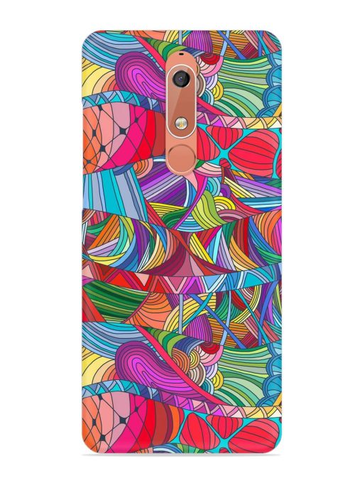 Seamless Patterns Hand Drawn Snap Case for Nokia 5.1 Zapvi