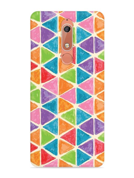 Seamless Colorful Isometric Snap Case for Nokia 5.1 Zapvi