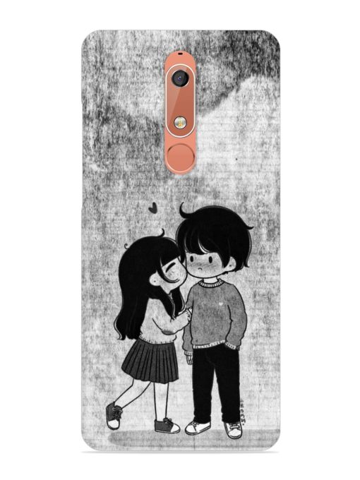 Couple Love Highlights Snap Case for Nokia 5.1 Zapvi