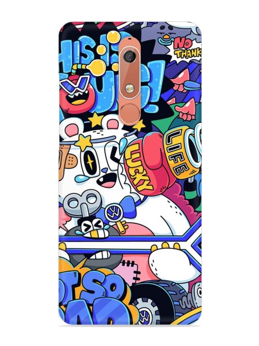 Universal Doodle Snap Case for Nokia 5.1 Zapvi