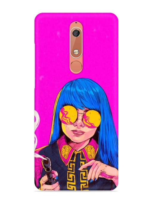 Aesthetic Anime Girl Snap Case for Nokia 5.1 Zapvi