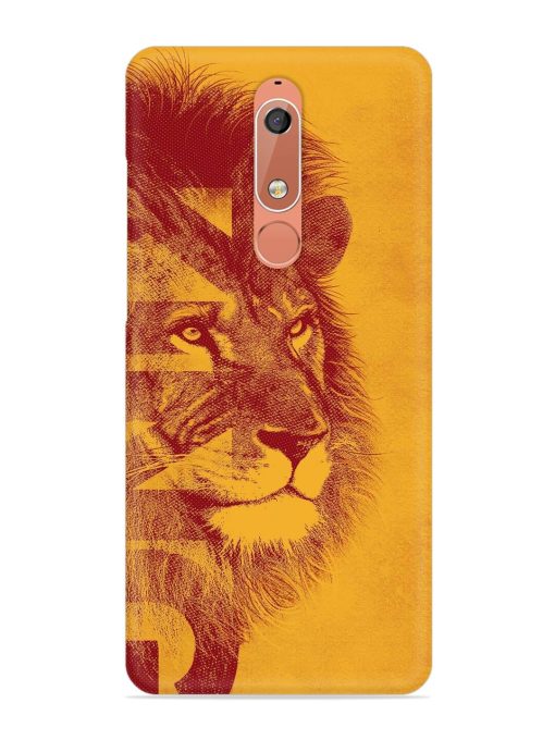 Gold Lion Crown Art Snap Case for Nokia 5.1 Zapvi