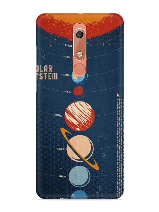 Solar System Vector Snap Case for Nokia 5.1 Zapvi