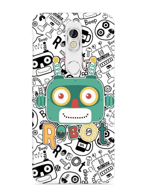 Robot Modern Seamless Pattern Snap Case for Nokia 7