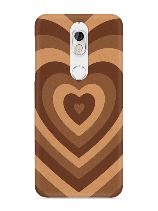 Brown Heart Snap Case for Nokia 7 Zapvi