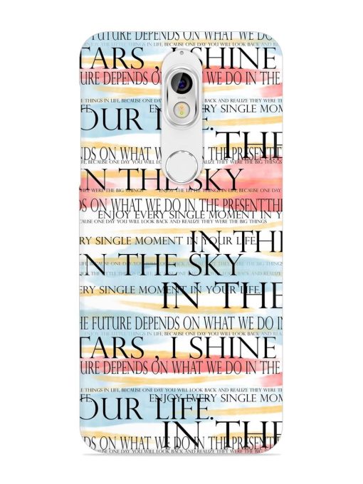 Seamless Slogans Pattern Snap Case for Nokia 7 Zapvi