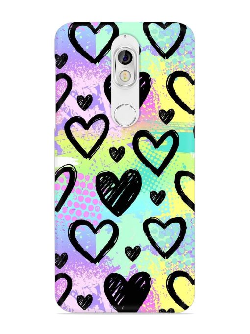 Bright Pattern Hearts Snap Case for Nokia 7