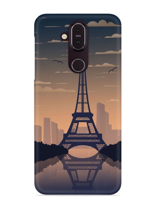 France Paris Eiffel Tower Gradient Snap Case for Nokia 7.1 Zapvi