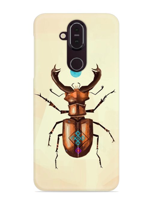 Stag Beetle Vector Snap Case for Nokia 7.1