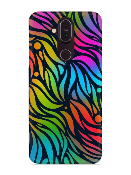 Abstract Leaf Design Snap Case for Nokia 7.1 Zapvi