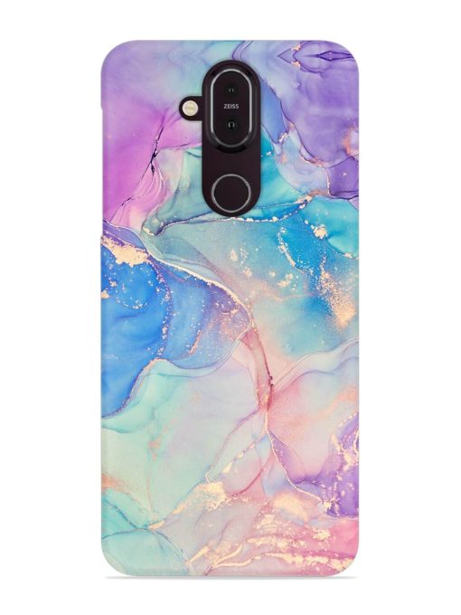 Alcohol Ink Colors Snap Case for Nokia 7.1 Zapvi