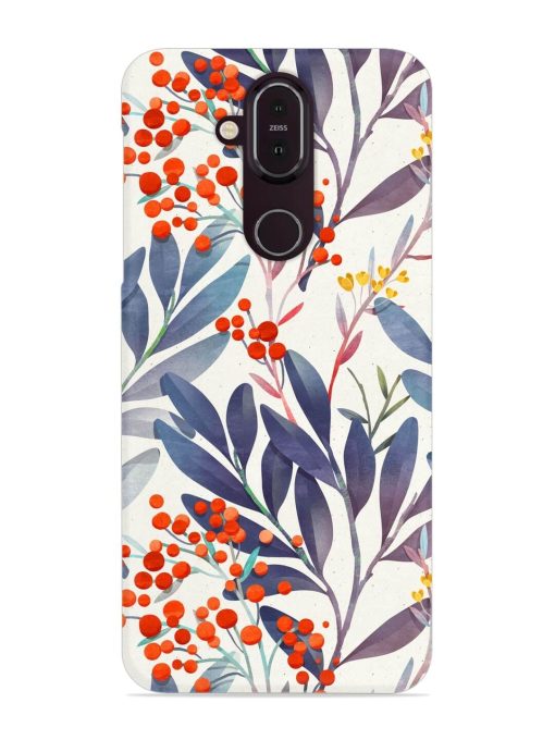 Seamless Floral Pattern Snap Case for Nokia 7.1 Zapvi