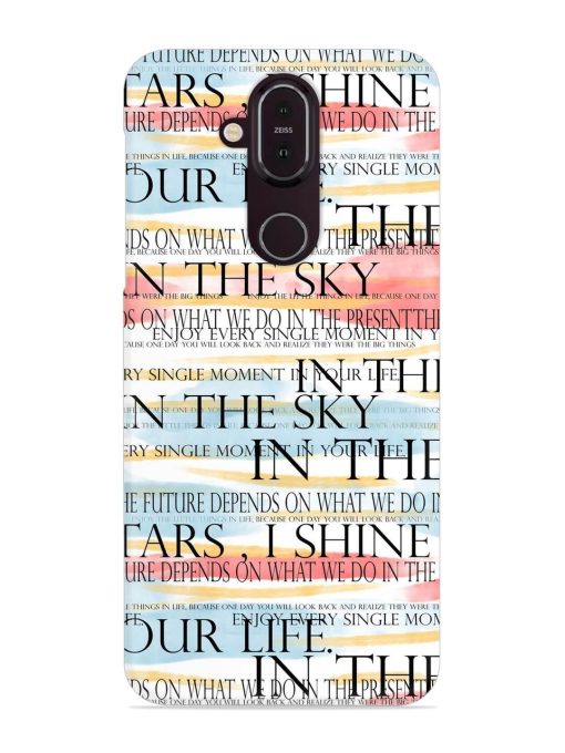 Seamless Slogans Pattern Snap Case for Nokia 7.1 Zapvi