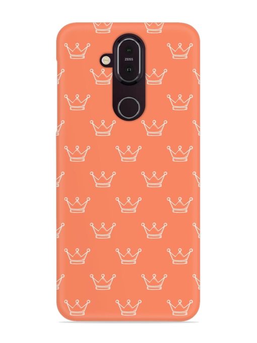 Hand Drawn Crown Snap Case for Nokia 7.1 Zapvi