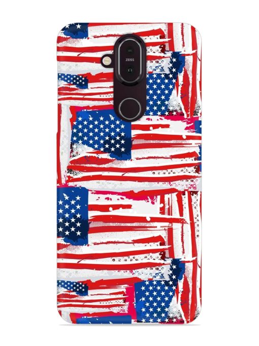 Usa Flag Seamless Snap Case for Nokia 7.1 Zapvi