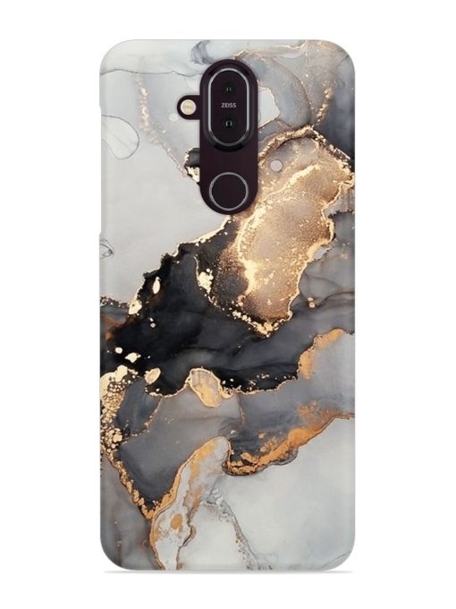 Luxury Abstract Fluid Snap Case for Nokia 7.1