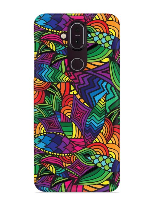 Abstract Multicolor Seamless Snap Case for Nokia 7.1 Zapvi